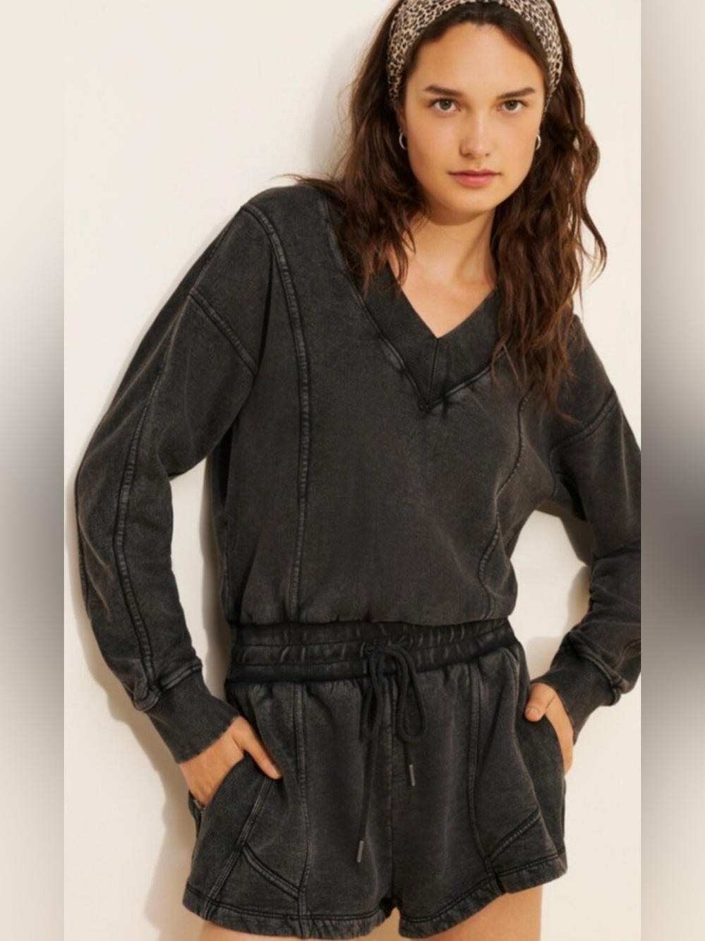 Free People Intercept Long Sleeve Romper NWT